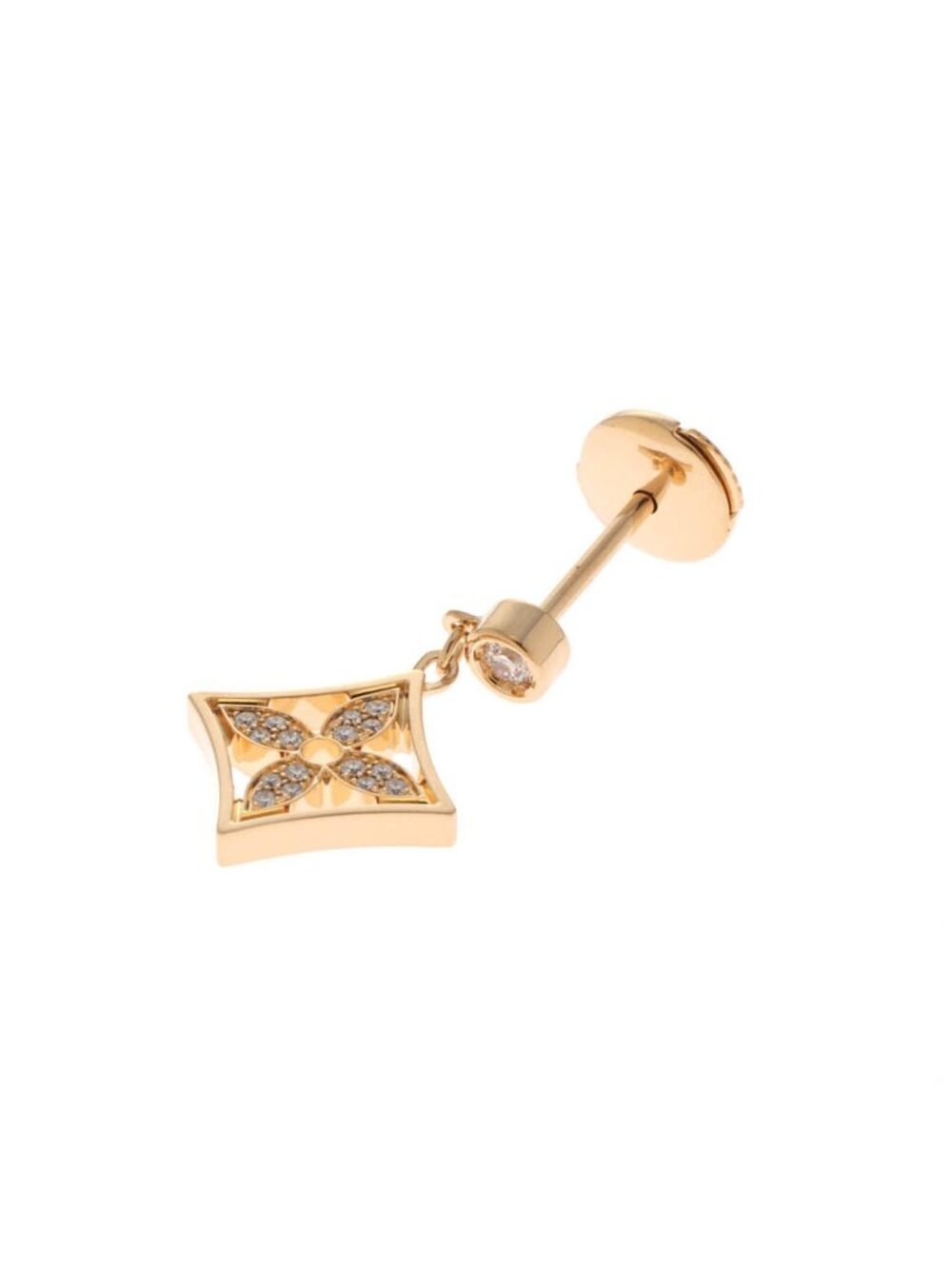 Louis Vuitton Idylle Blossom Earrings YG D 18k Yellow Gold 18k